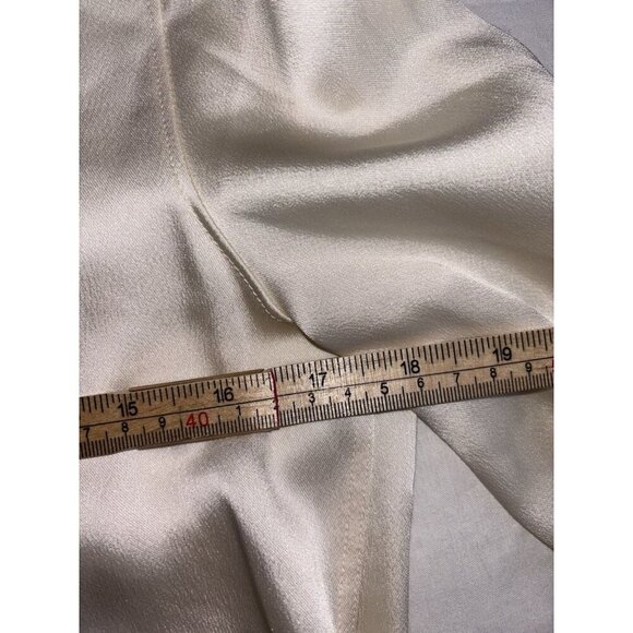 Elizabeth & James Womens Adelina Ivory Long Sleeve Silk V-neck Blouse, Size XS - Picture 6 of 6